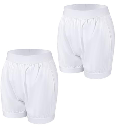 Carer 2 Stück Inkontinenz-Auslaufsichere Unterwäsche Boxershorts für Erwachsene Plastik-Windelhülle Waschbare Wiederverwendbare Wasserdichte Inkontinenzunterwäsche Boxershorts Unisex Weiß Größe L