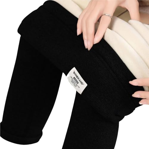 Genérico Leggings Maternidad Invierno | Leggings Térmicos Forrados | Banda Vientre Ajustable y Tiro Alto | para Embarazo (Todos los Trimestres) y Postparto(Black,XL)