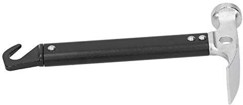 Cocoarm Mazo para Acampar Martillo para Tienda de Campaña de Aleación de Aluminio Extractor de Estaca Portátil de 22 X 11 Cm con Gancho y Orificio Herramienta Liviana para Exteriores para Acampar con
