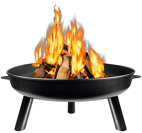 HENGMEI Chimenea de jardín brasero Exterior Φ80cm Brasero para terraza Fogata Horno de jardín