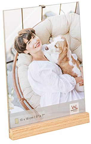 walther design Marco de fotos natural 13 x 18 cm Marco de retrato de madera, Simplicity YQ318P