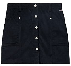Tommy Hilfiger Women's Adaptive Corduroy Mini Skirt with Magnetic Fly Closure, Dark Sable, 16