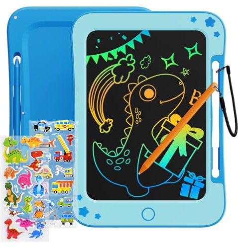 TEKFUN Tablette Dessin Enfant Jouets Enfant 2 3 4 5 6 Ans Garçon Fille, Tablette d'écriture LCD 8,5 Pouces Ardoise Magique, éducatifs Jouet Cadeaux d'anniversaire de Noël pour Enfants (Bleu)