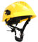 Casco di Sicurezza, Misura Regolabile Ventilazione Elmetto da Salvataggio Resistente Al Calore Ammortizzante Costruzione con Intaglio Casco di Sicurezza Elmetto da Lavoro (YELLOW)