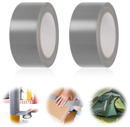 Acentor Panzertape extra stark, 30 m x 50 mm – Wasserdichtes Reparaturband für innen & außen gewebeverstärktes Reparaturband, 2 Rollen