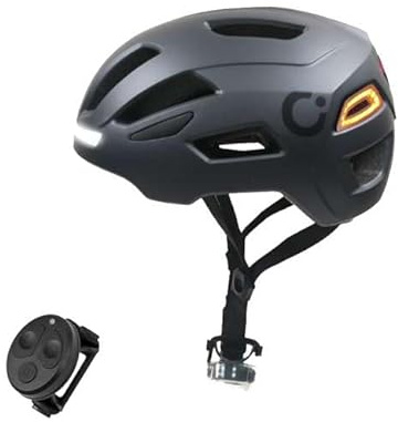 Cecotec Casco Monopattino Elettrico e Bicicletta Adulti BrainGuard Flash S-M, Luce Notturna Frontale, Indicatori, Luce Posteriore, Ricarica USB-C, Design Regolabile e Comodo, Materiale di Qualità