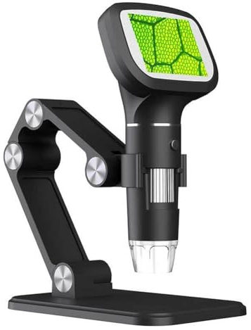 Eieenotee 2.4 Digital Microscope Microscope with 8 LED Lights Microscope for Soldering/PCB Repair 1080P HD Inspection Camera with 8 LED Lights Stand for Soldering/PCB Repair