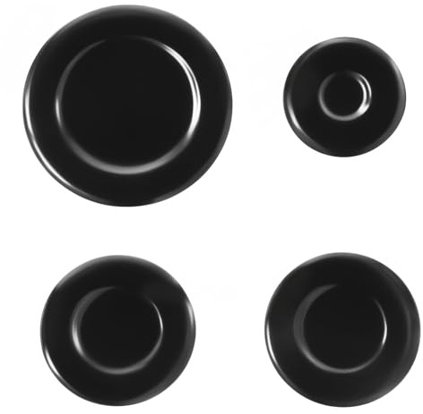 4PCS Gas Hob Covers, Cooker Hob Gas Burner Cap, Flat Cooker Hob Parts, Burner Flame Cap Lid Kit for Gas Stove Burner Kitchen Accessories