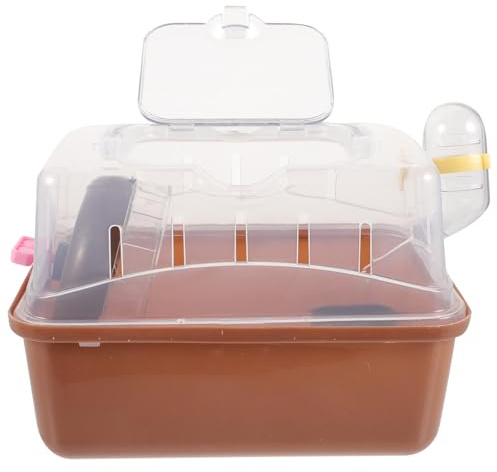 Kisangel Caja de Transporte para Hámster y Animales Pequeños, Material Plástico Durable, Tamaño Pequeño Ventanas de Ventilación para Uso Exterior