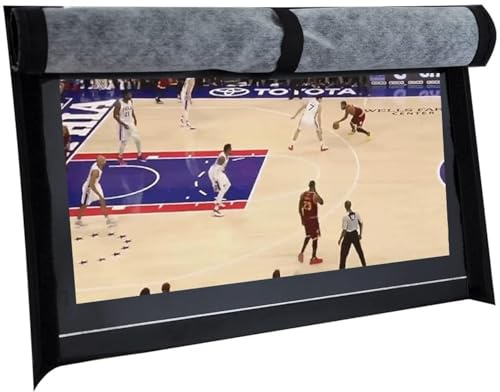 BroilPro Accessories Outdoor 55 TV Set Cover,Scratch Resistant Liner Protect LED Screen Best-Compatible with Standard Mounts and Stands (Black)