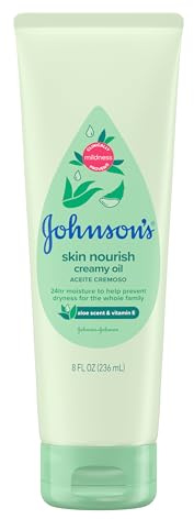Johnson & Johnson Baby Creamy Oil Aloe & Vitamin E 235 ml