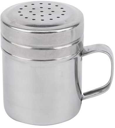 Fiacvrs 1/2pcs Stainless Steel Spice Dispenser Shaker With Handle, Sugar Seasoning Container Bottles, Dredger Shaker For Barbecue Powder Salt Outdoor BBQ(S)