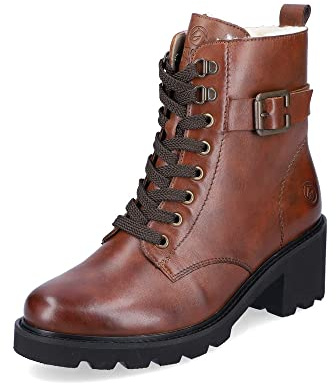 Remonte Mujer Botines D0A74, señora Botas Estilo Biker,Plantilla Desmontable,Medias Botas de Motorista,Botas de Invierno,Botas,Braun,38 EU / 5 UK