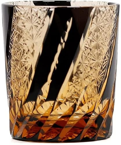 Vasos de Cerveza de Estilo japonés, Jarra de Cerveza de Cristal, Taza de Cerveza Hecha a Mano Tallada artesanalmente, Caja Fuerte Plus Ideal para Beber con Amigos