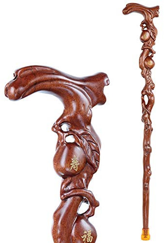 GGZONE Béquilles pour Les Personnes âgées - Bâton en Bois Massif - Bâton en séquoia - Dérailleur en Bois - Cadeau d'anniversaire Plus âgé Beautiful Scenery