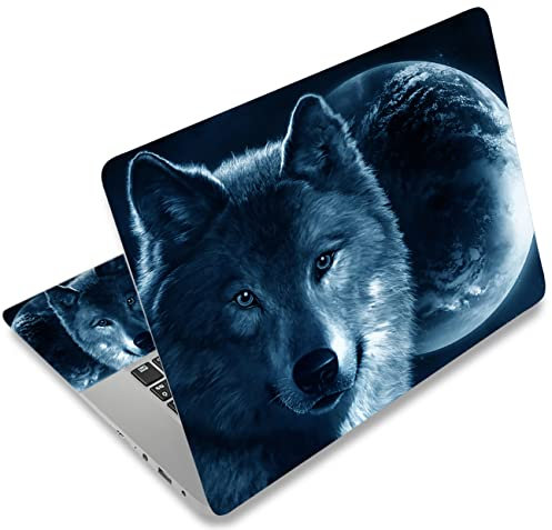 icolor Laptop Skin Sticker Decal 12 13 13.3 14 15 15.4 15.6 inch Personalized Universal Notebook Vinyl Skin Stickers Cover Art Decal Computer Protector (Wolf)