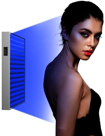 Jitesy Solarium Für Zuhause, 48W Tragbare Bräunungslicht Solarium, Gesichtsbräunung Tageslicht Faltbares Seinstellbares Ständer Und Aufhängbare Haken mit 225 LEDs für Gesicht und Körper