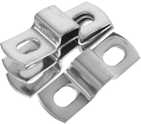 Gadpiparty Abrazadera Cuadrada de 304 Acero Inoxidable Soporte U para Tubería Fijación Segura 4 Piezas Uso Montaje de Tuberías