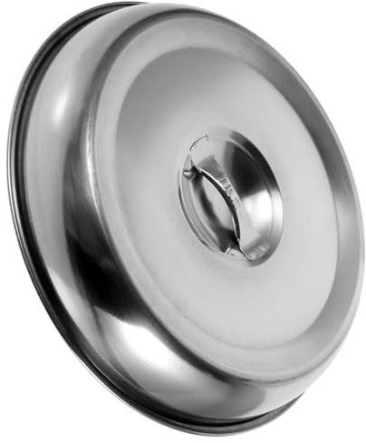 JEWEDECO Tapa de Acero Inoxidable para Cocina Diseño de Cúpula, Cubierta Gruesa para Barbacoa, Mango Cómodo y Conservación de Alimentos en Restaurante