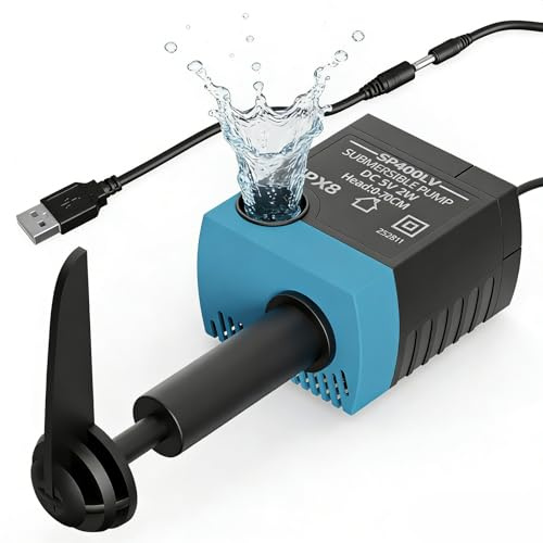 SP-400LV Cat Water Fountain Pump, SUKIPAW USB Replacement Pump for Pet Fountains, Quiet Low Voltage, Easy to Clean, Compatible with Platinum Pet Water Fountains
