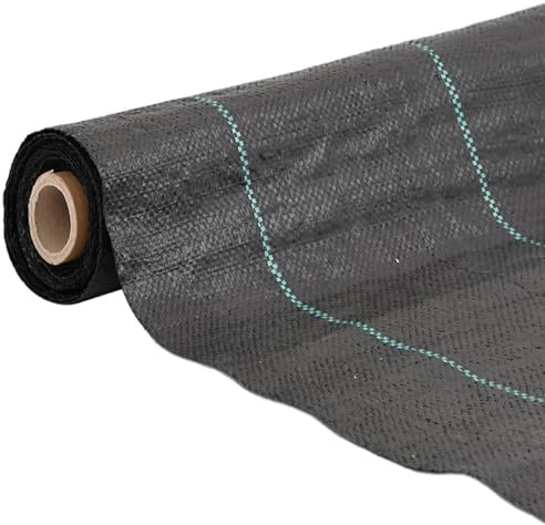 Membrana Antierbacce Nera, tessuto controllo erbacce, tappeto erbacce giardino, barriera erbacce, telo pacciamatura, copertura terreno giardino, protezione piante infestanti, materiale permeabile giar