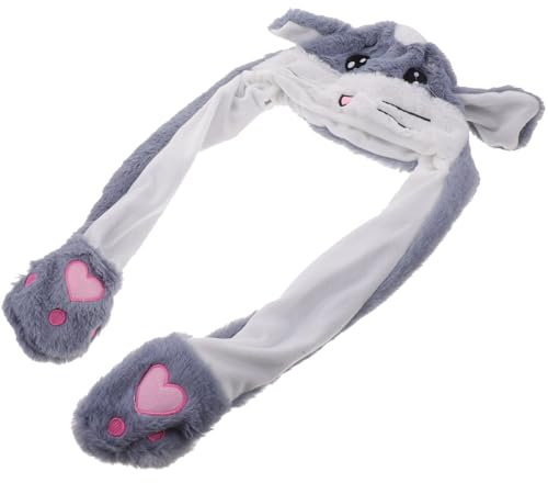 FOYTOKI Plüsch Hamster Kostümhut mit Beweglichen Ohren Niedlicher Party Verkleidungshut aus Weichem Material für Rollenspiele und Weihnachten Zufällige Farbe