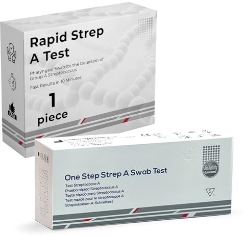 Strep A-test för halsprov – 1 st Snabba resultat på 10 minuter | Ettstegsfunktion · Enkel avläsning · Utan extra instrument · Kompakt förpackning · Hem och klinik · Riktad påvisning