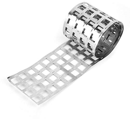 Jadeshay Striscia di Nichel,Nastro di Puro Nichel Strisce di Nichel 0.15 * 107.5mm 1m Piattina Nickel per Batteria 18650 e Saldature a Punti