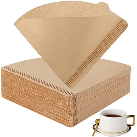 Coffee Filters 02, Set of 200, Disposable Coffee Filter Papers, Size 02，Unbleached Cone Paper Filters for Coffee Dripper & Pour Over Coffee Maker (Natural Brown)