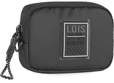 Lois - Porte-Monnaie pour Homme - Petit Porte-Monnaie pour Homme, Porte-Monnaie pour Enfant, avec RFID antivol - Portefeuille Jeunesse garçon. Portefeuille Porte-Cartes 309202, Noir (Porte-Monnaie