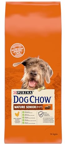 PURINA DOG CHOW Mature&Senior Crocchette per Cani Anziani con Pollo Sacco da 14 kg