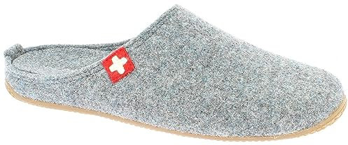 Living Kitzbühel - Filz - Schweizer Kreuz - Pantoffeln (36 EU Circular grey)