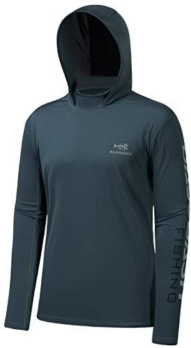 BASSDASH UPF 50+ UV-solskydd för män Långärmad Performance Fishing Hoodie Huvtröjor