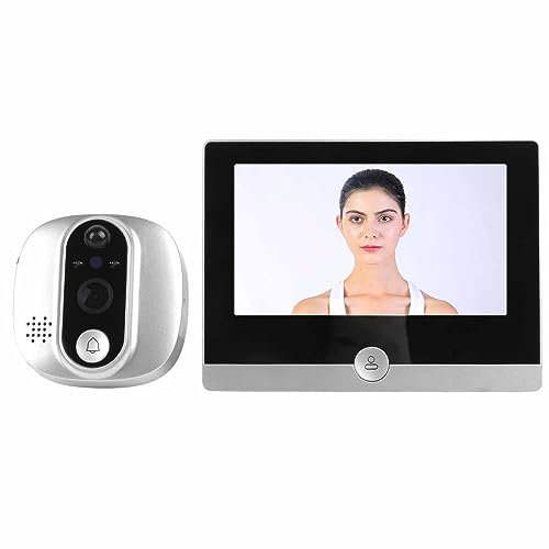 Caméra Judas de Porte, Visionneuse de Porte WiFi Intelligente avec Interphone Bidirectionnel, Sonnette Numérique Visuelle pour la sécurité de la Maison, Vidéo et Audio HD,