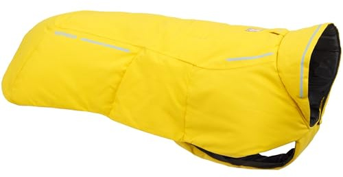 RUFFWEAR Vert mittelgroße Hunde-Regenjacke, isolierter Allwetter-Hundemantel, wasserdichte Hundejacke, leichte wetterfeste Hundeweste und Winter-Hunde-Regenmantel, Größe M, Mineralgelb