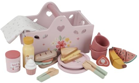 Little Dutch 8025 FSC Holz Picknick-Set - rosa