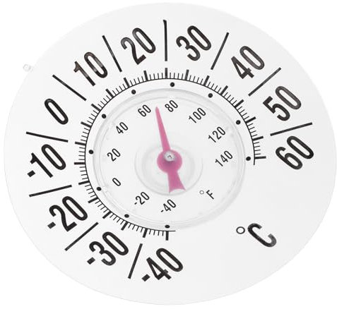 Happyyami Thermomètre De Fenêtre Portable Avec Ventouse Pour Affichage Analogique Précis Intérieur Et Extérieur Pour Chambres