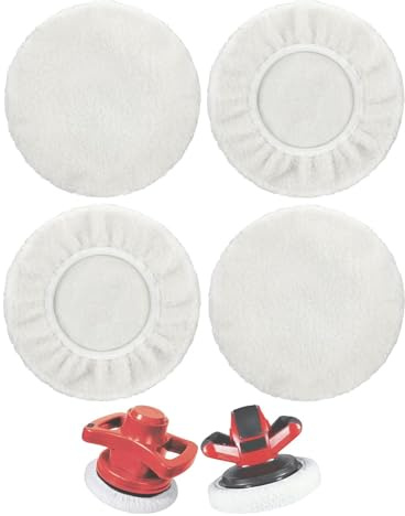 4 piezas Bonnet de polissage, Almohadillas pulidoras de capó, Paquetes de capó de pulido, Para pulidoras de automóvil a batería Einhell CE-CB 18/254 Li, Para pulidoras de 220mm-250mm