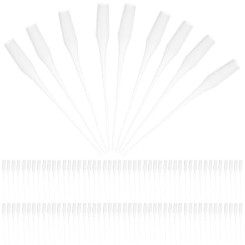 KONTONTY 200 Puntas Aplicadoras de Pegamento Ca Transparentes para Manualidades y Laboratorio, Boquillas Dispensadoras de Precisión Reutilizables para Reparaciones Finas, Pack 200 Unidades