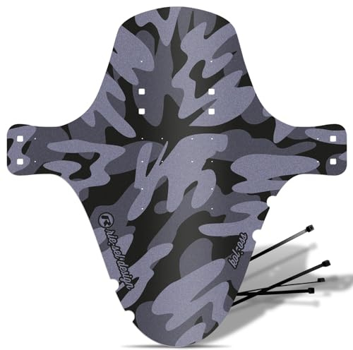 Riesel Design 1x Mudguard - kol:OSS - XL MTB Schutzblech inkl. Kabelbinder/Stylischer MTB Schmutzfänger/Mountainbike Schutzblech als Spritzschutz für alle Radgrößen ab 26 Zoll