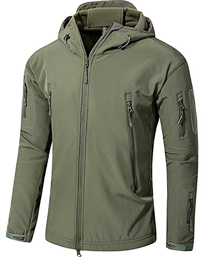 YFNT Impermeable Militar Táctica Lucha contra la Chaqueta de Softshell Senderismo Camping Al Aire Libre Camuflaje Hoodie Coat Chaquetas de Esquí
