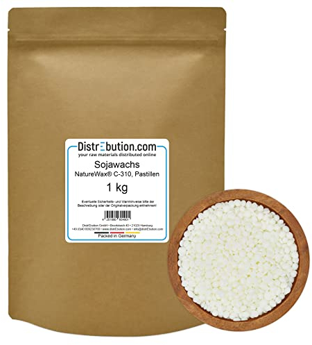 Sojawachs für Kerzen 1kg Pastillen NatureWax® C-310 Kerzen gießen Naturwachs