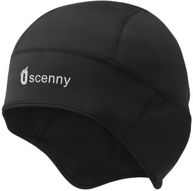 Oscenny Fahrradmütze Kinder,Jungen Laufmütze,Fahrradmütze,Winddicht Wasserdicht Weich gefüttertes Fleece für Motorrad,Ski,Fußball,Laufen, Skull Cap Beanie Männer Frauen Winter Mütze