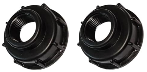 Naturìì 2 Pezzi Raccordo Cisterna Adattatore Connettore per Serbatoio Acqua IBC S 60x6 Uscita 1 F Tappo Serbatoio IBC in Plastica per 1000 L
