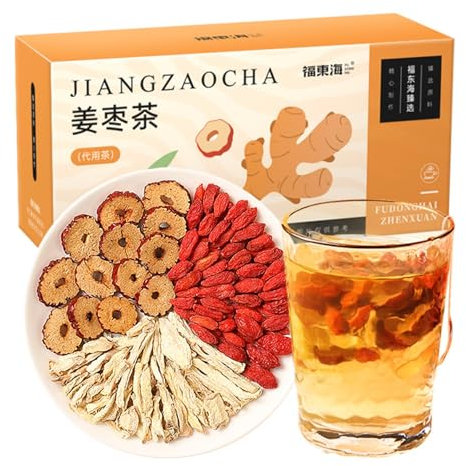 Tisana Calda E Calmante Per La Salute Delle Donne Tè Allo Zenzero, Datteri E Bacche Di Goji 125g (5g X 25 Bustine)
