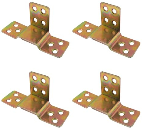 yyangz 4 connettori di fissaggio per telaio letto con viti di montaggio, connettore femmina per divano e letto, per collegare binari del letto, testiera, pediera, travi in legno, fori per viti