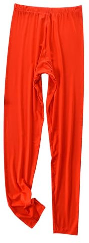 Damen-Leggings mit hoher Taille, Fleece-gefüttert, hohe Taille, elastisch, einfarbig, Basic-Leggings, Workout-Leggings für Frauen, rot, M