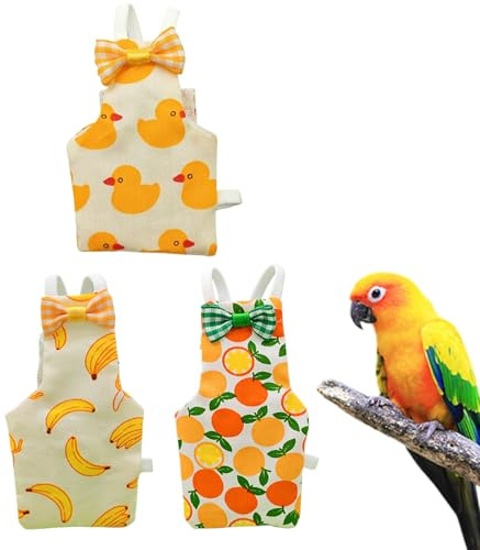 Ceprznvey Windelhöschen für Vögel, und Nymphensittiche, 3-teilig, waschbare Kleidung aus Baumwolle für Wellensittiche, Ara, Kanariensittiche, Nymphensittiche, Wellensittiche, verwendbar in