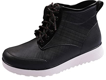 Casual Shoes Breathable Custom Shoes Short Tube Rain Boots Waterproof Versatile Rain Boots Janker Women's Shoes, black, 5 UK