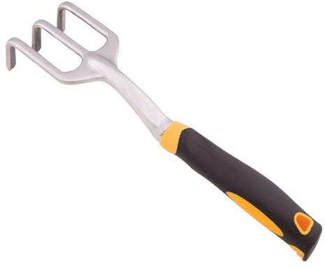 Edward Tools Aluminum Hand Cultivator - Rust Proof Aluminum Cultivator for Weeding and Turning Soil